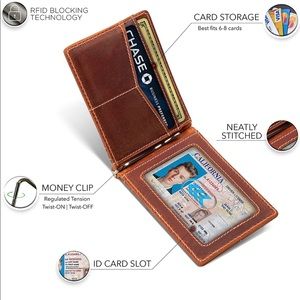 Serman Brands RFID Blocking Wallet Slim Bifold